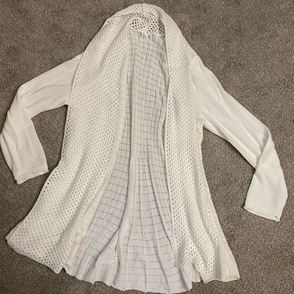 Womens White Cardigan